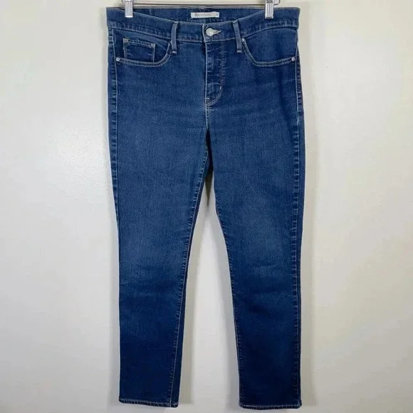 Levi's 312  Shaping Slim Dark Wash Blue Jeans - Picture 2 of 16